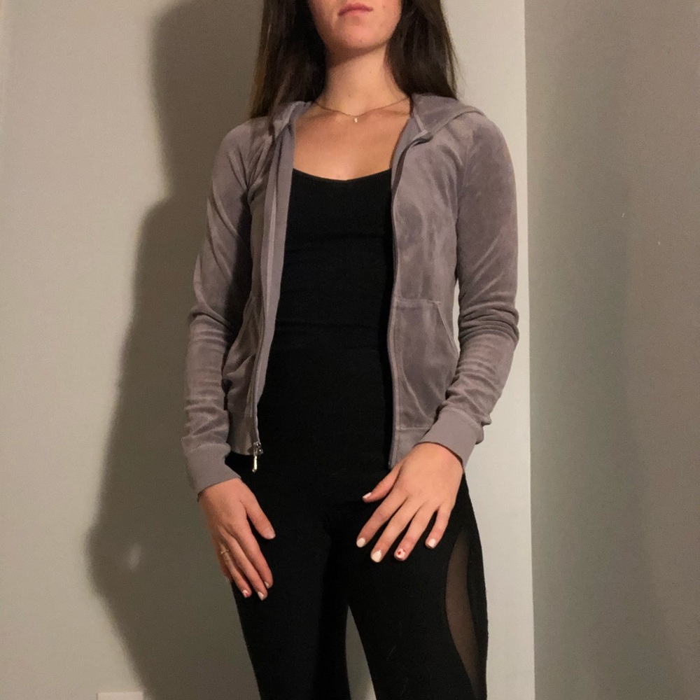 Juicy Couture gray zip up jacket